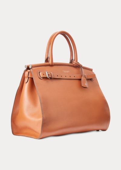 Bolsos De Mano Ralph Lauren Mujer Dorados - Calfskin Large RL50 - PGEIZ0215